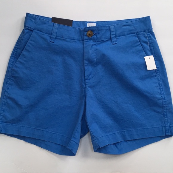 GAP Shorts Gap Womens Chino 5 Shorts Mid Rise Stretch Blue Poshmark